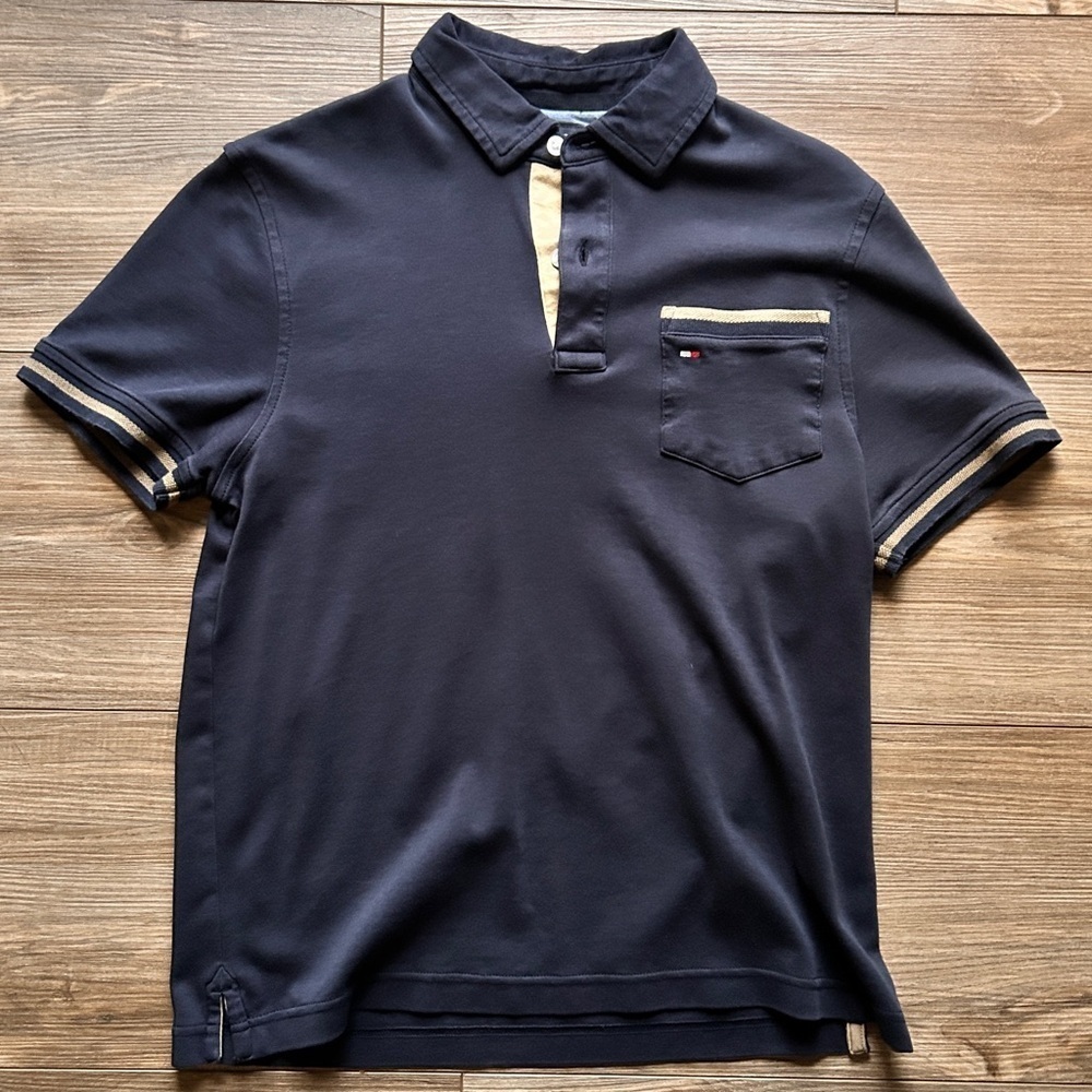 Tommy Hilfiger | Custom Fit Navy Blue Polo (Small)